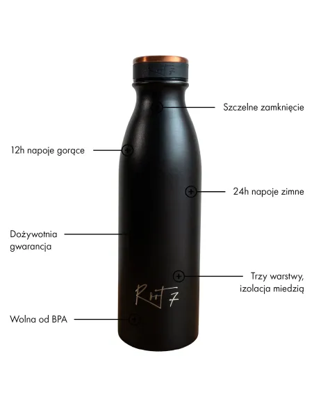 Root7 Lite Bottle Black Swan 500 ml personalizowane - Root7