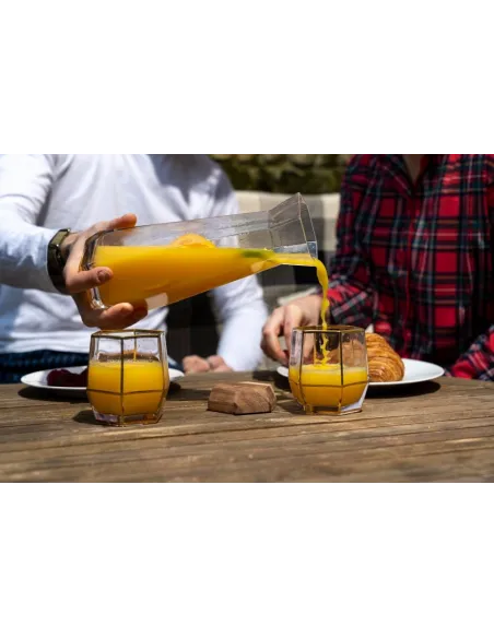 Geo Gold Tumbler Glasses Set of 2