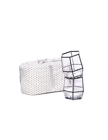 Geo Black Tumbler Glasses - Set of 2
