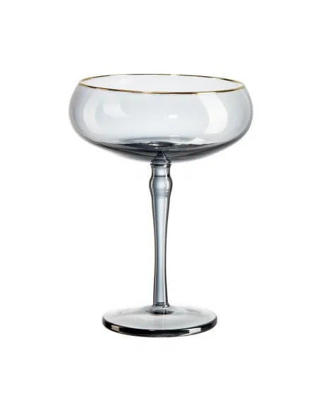 Black & Gold Martini Glasses - Set of 2