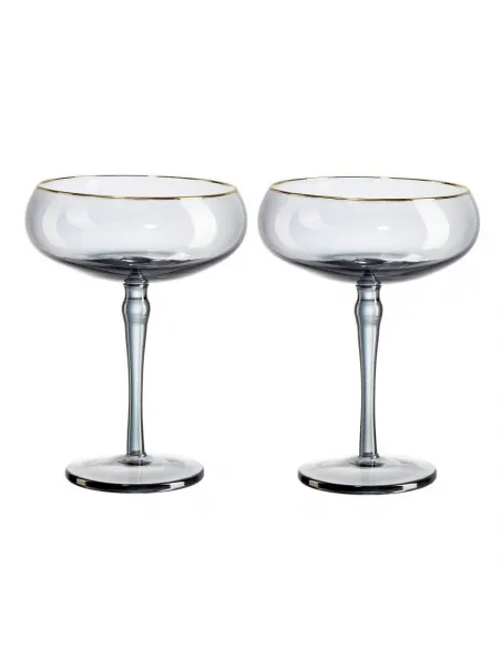 Zestaw 2 kieliszków do Martini - kolekcja Black & Gold personalizowane - Root7