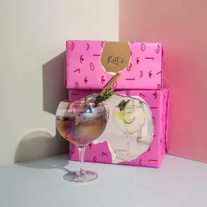 Black & Gold Gin Balloon Glasses - Set of 2 2