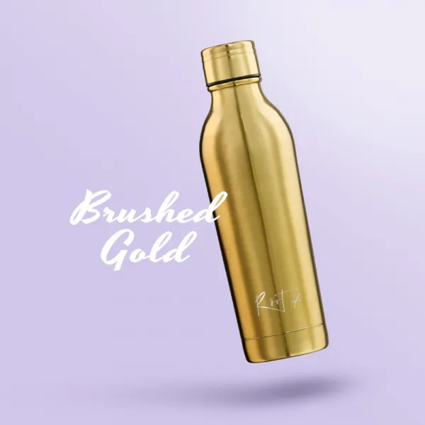 Złota butelka termiczna Polished Gold personalizowane - Root7