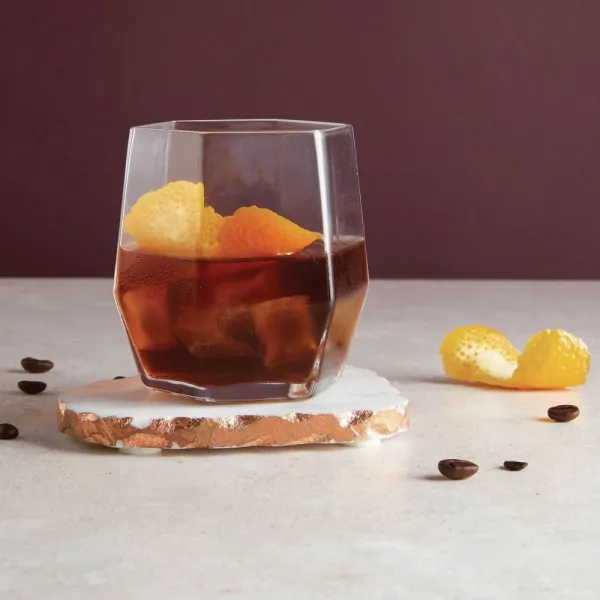 Geo Clear Tumbler Glasses - Set of 2
