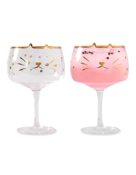 Cat Gin Glasses - Set of 2