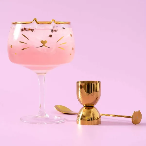 Gift Set includes a cat-shaped stirrer and jigger - Cats Collection