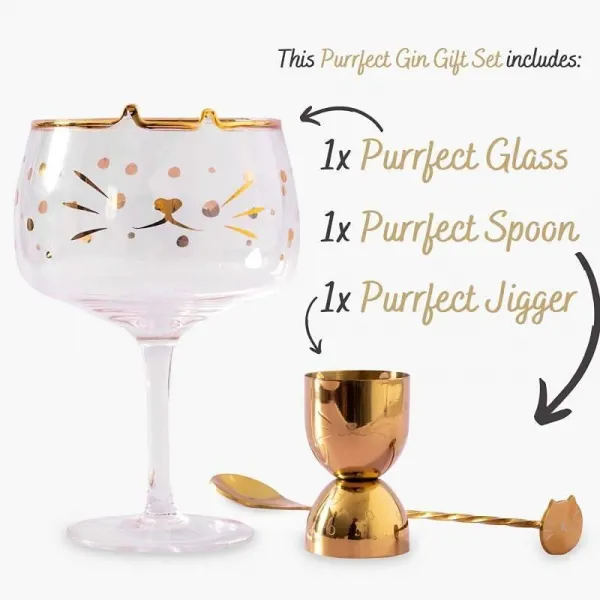 Gift Set includes a cat-shaped stirrer and jigger - Cats Collection