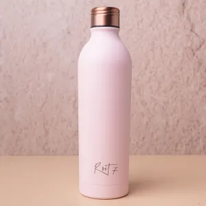 Różowa butelka termiczna Powder Coated Millennial Pink personalizowane - Root7 2